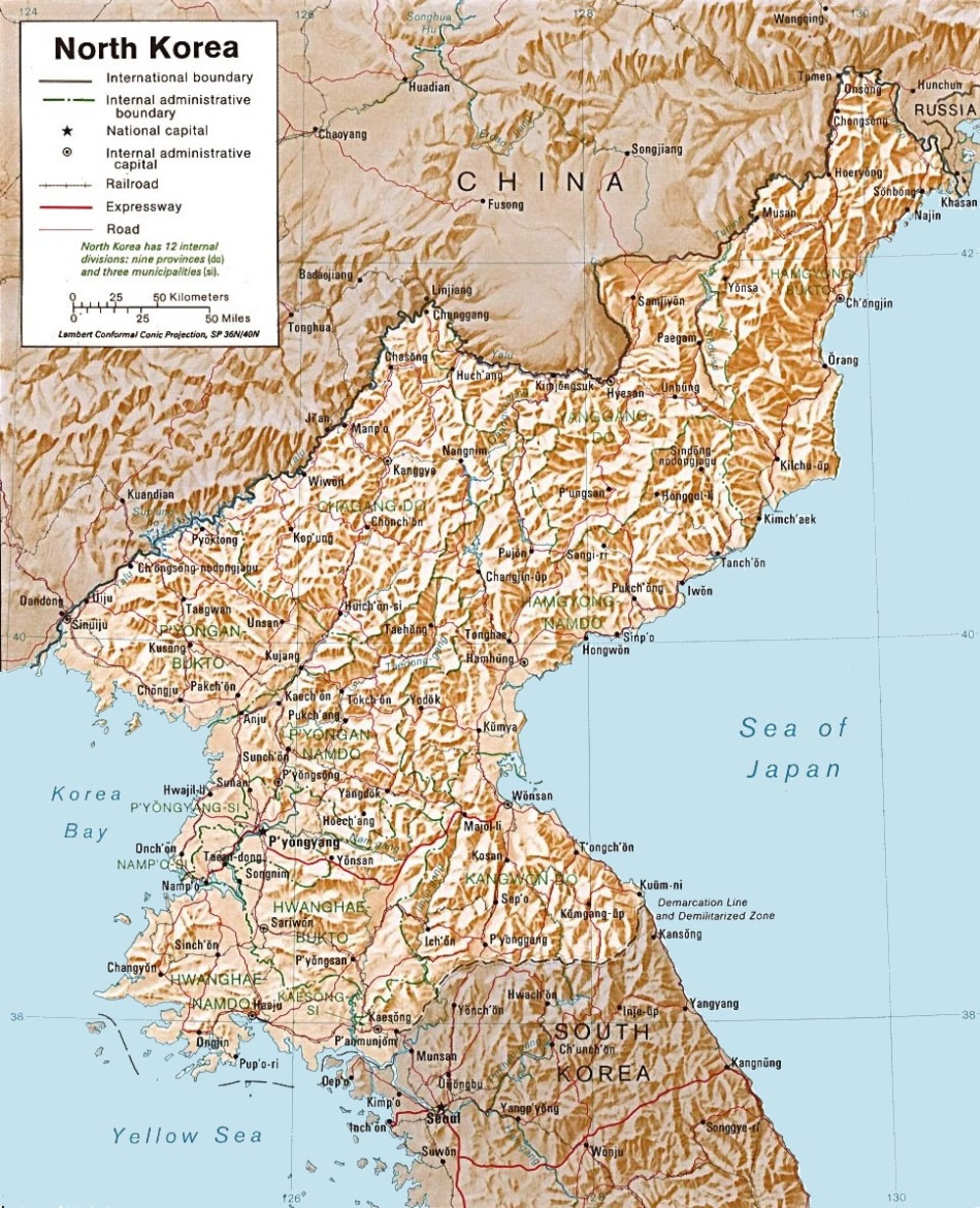 North Korea map